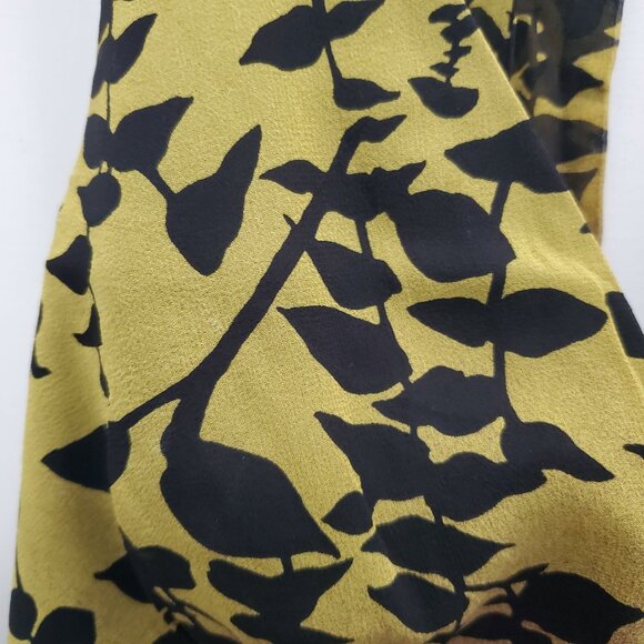 Express Women's Y2K Lime Purple Ombre Tropical Leaf Print Silk Halter Neck Top 6 - Picture 9 of 10